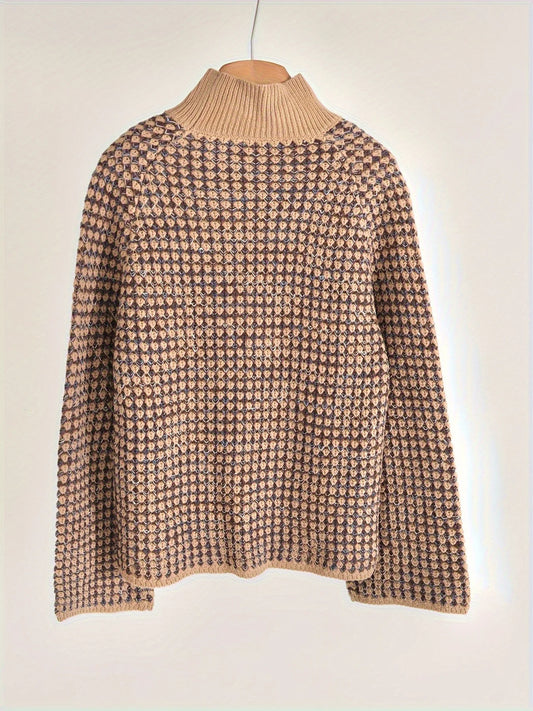 Fashion Colorful Stripe Pullover Long Sleeve Women's Tops Hot Woolen Soft Knit Long Sleeve Beautiful Ladies Sweater