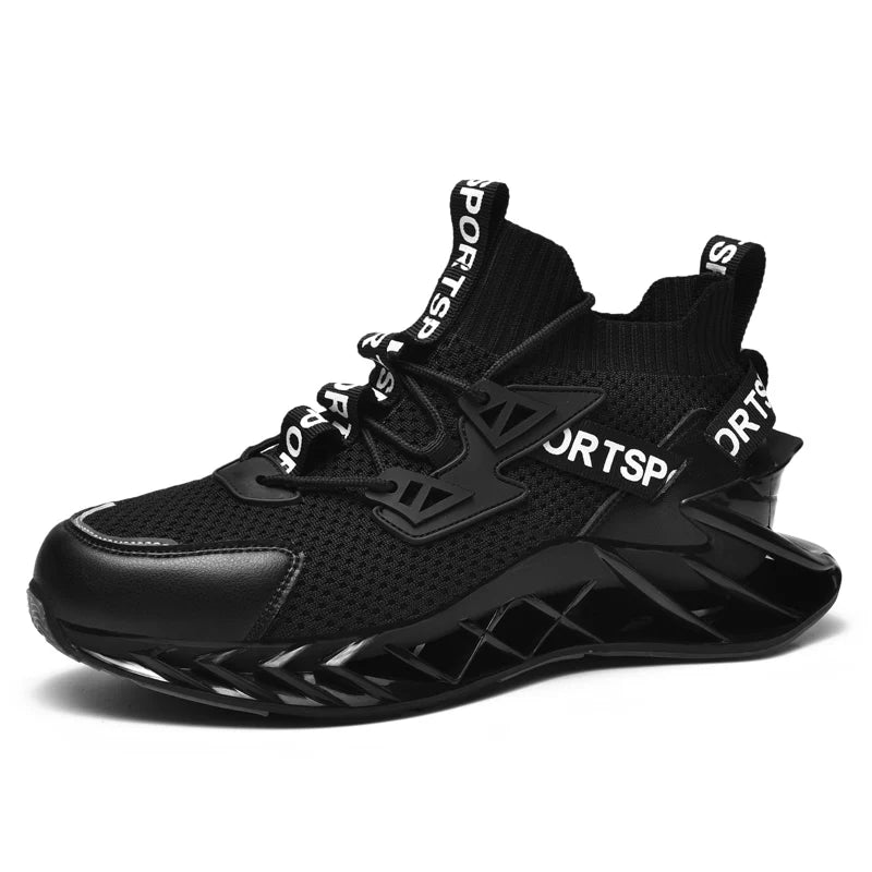 2025 new design blade fashion sneakers custom men's sports running shoes non-slip buffer large size breathable