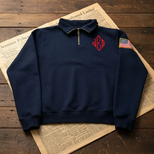 Harajuku Embroider Graphic T Shirts Hoodies Women Sport Y2k Streetwear Sweatshirt Stand Collar Quarterzip Unisex Pullover