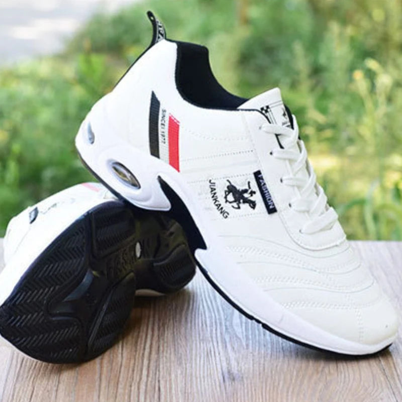 2026Men's Sneakers Versatile Air Cushion Running Shoes Men Platform Leather Vulcanized Shoes Breathable Men Casual Sport Shoes