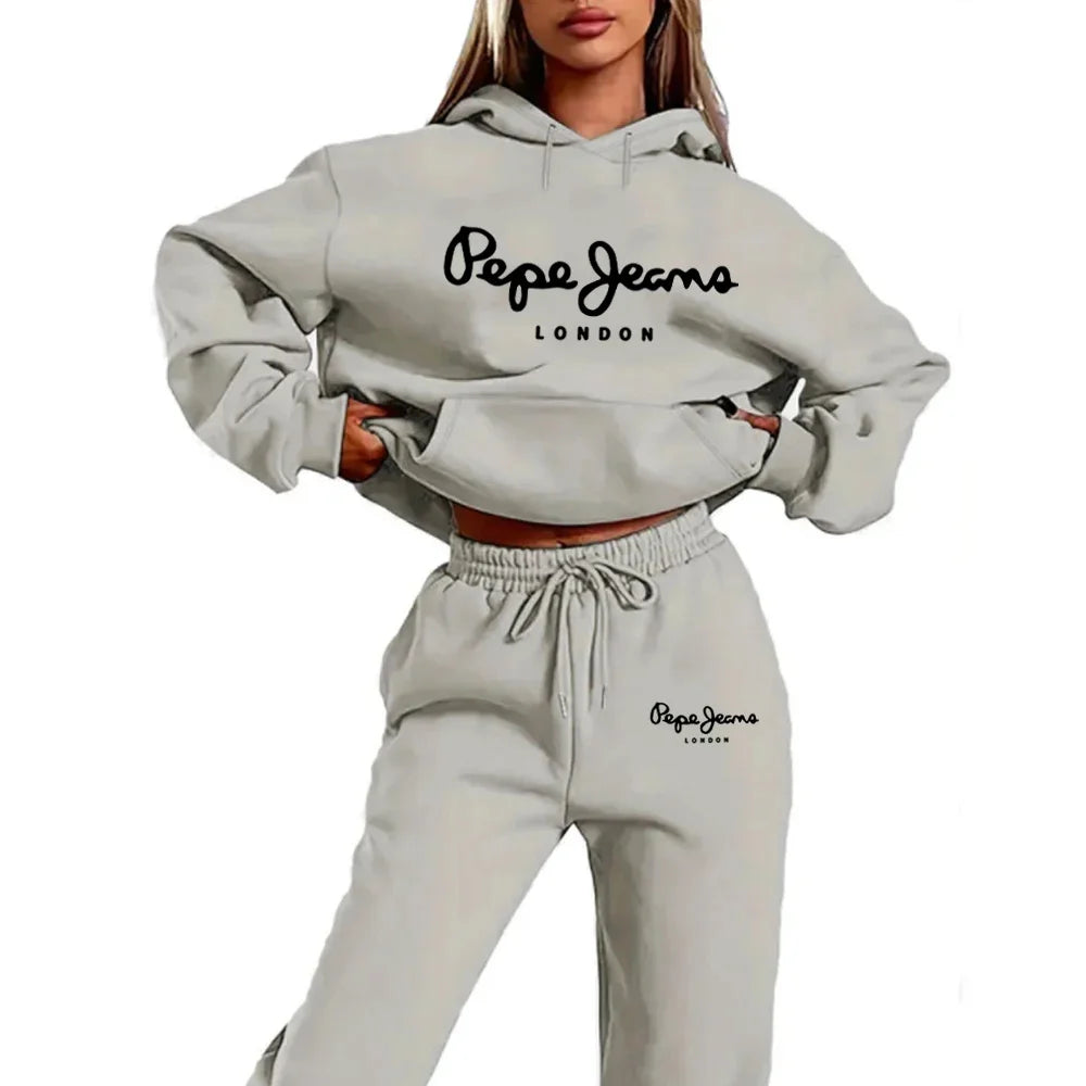 Daily special offer: Simple women's long sleeved sportswear, fashionable women's sports pants, casual outdoor sports hoodie